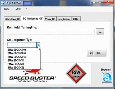 EasyKill v2.0 START STOP OFF VMAX DTC TQ MONITOR REV .